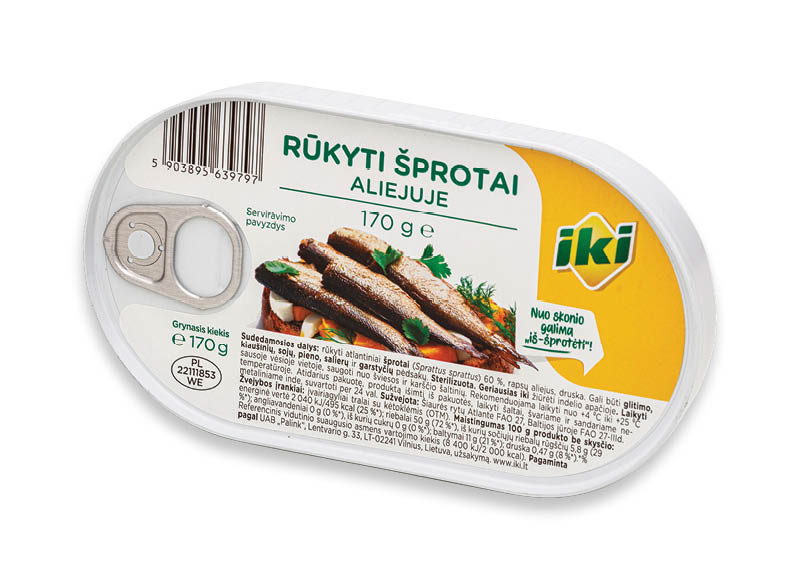 IKI šprotai aliejuje
,
170 g, 5,82 Eur/kg IKI šprotai aliejuje
,
170 g, 5,82 Eur/kg