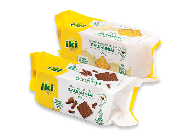 IKI sausainiams
			, 
				 160 g, 4 rūšių, 3,06 Eur/kg. Ir IKI EXPRESS