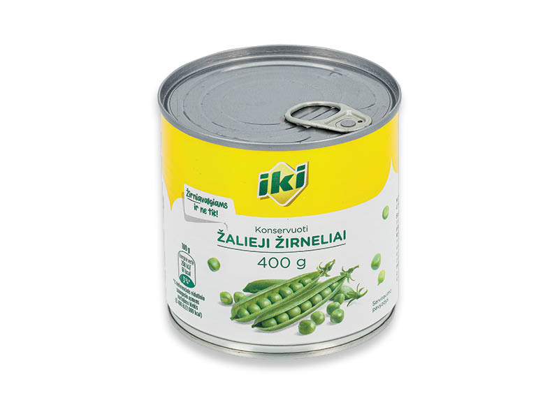 IKI žalieji žirneliai
,
425 ml, 1,39 Eur/l IKI žalieji žirneliai
,
425 ml, 1,39 Eur/l