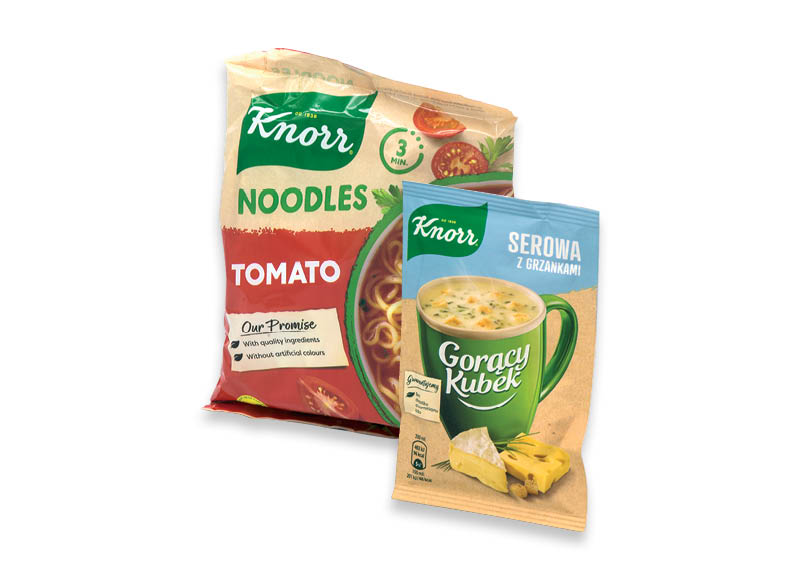 Greitai paruošiamiems makaronams ir sriuboms KNORR
			, 
				 Įvairių rūšių