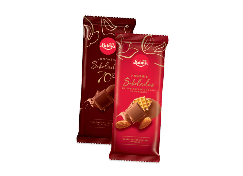 Šokolado plytelėms LAIMA
,
100 g, 3 rūšių, 11,50 Eur/kg. Ir IKI EXPRESS Šokolado plytelėms LAIMA
,
100 g, 3 rūšių, 11,50 Eur/kg. Ir IKI EXPRESS