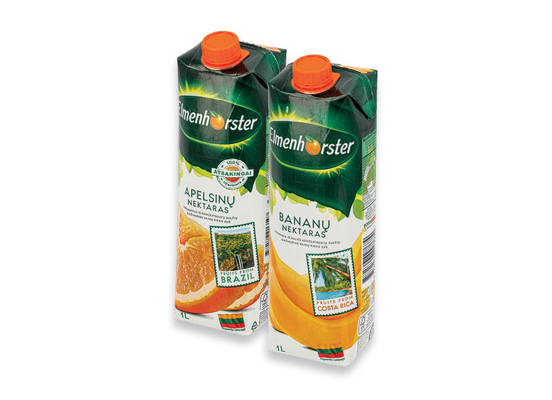 Apelsinų ir bananų nektarams ELMENHORSTER
,
1 l, 2 rūšių Apelsinų ir bananų nektarams ELMENHORSTER
,
1 l, 2 rūšių