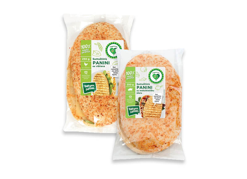 PAGAMINTA IKI sumuštiniams PANINI
			, 
				 220 g, 250 g, 3 rūšių. Ir IKI EXPRESS