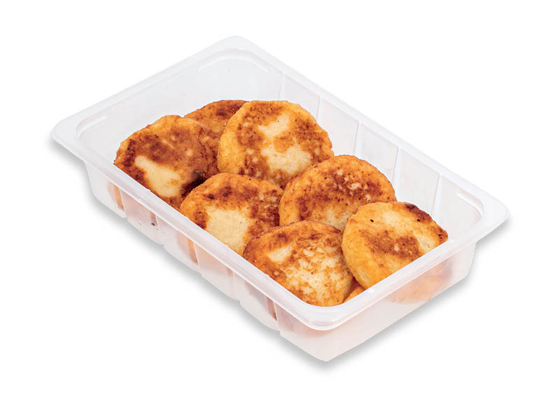 PAGAMINTA IKI kepti varškėčiai
			, 
				 560 g (šeimyninė pakuotė) 10,70 Eur/kg. A lygio parduotuvėse