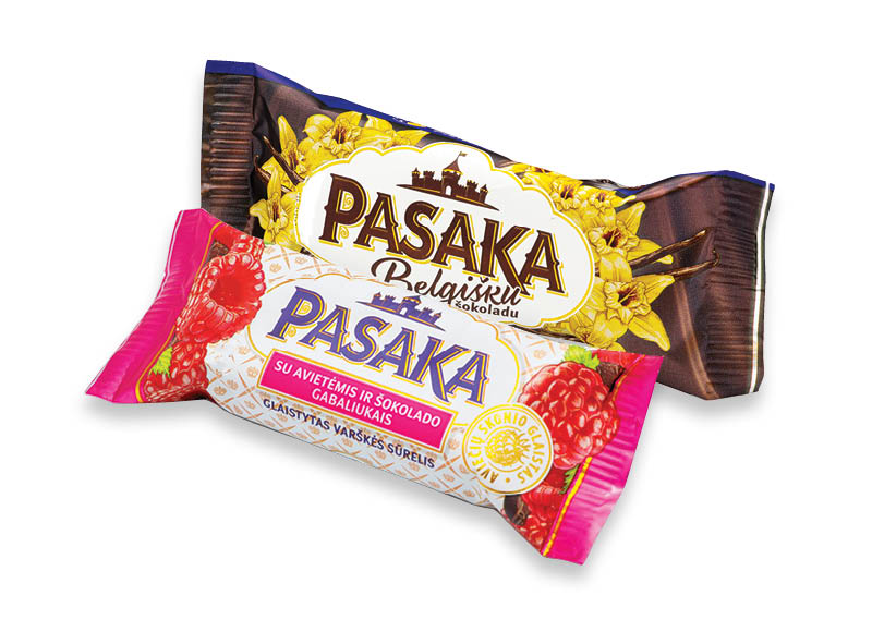 Glaistytiems varškės sūreliams PASAKA
			, 
				 45 g, 4 rūšių, 12,22 Eur/kg. A lygio parduotuvėse