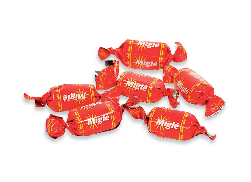 Sveriamiems saldainiams MIGLĖ
			, 
				 2 rūšių, 1 kg. A lygio parduotuvėse
