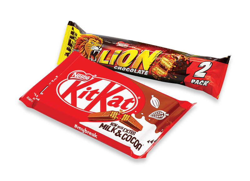 Šokoladiniams batonėliams KIT KAT ir LION
			, 
				 5 rūšių. Ir IKI EXPRESS