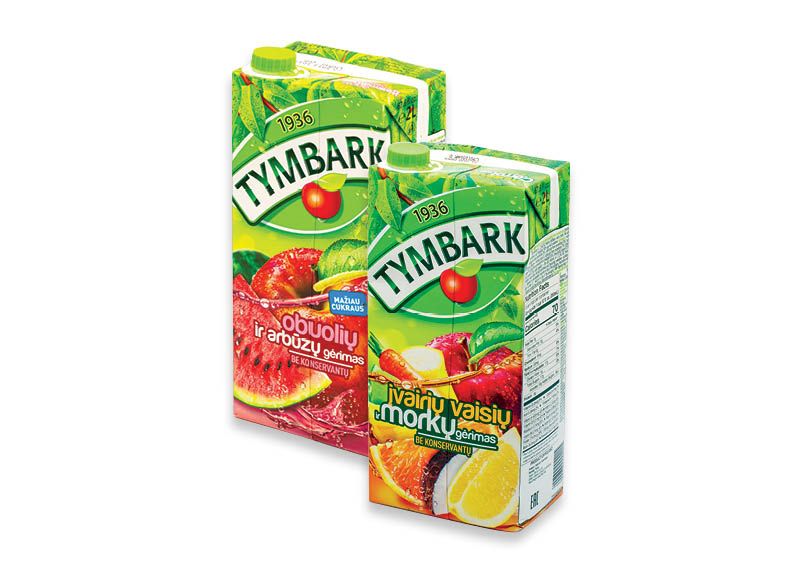 Sulčių gėrimams TYMBARK
			, 
				 2 l, 2 rūšių, 0,80 Eur/l (akcija galioja tik nuotraukoje pažymėtoms prekėms)