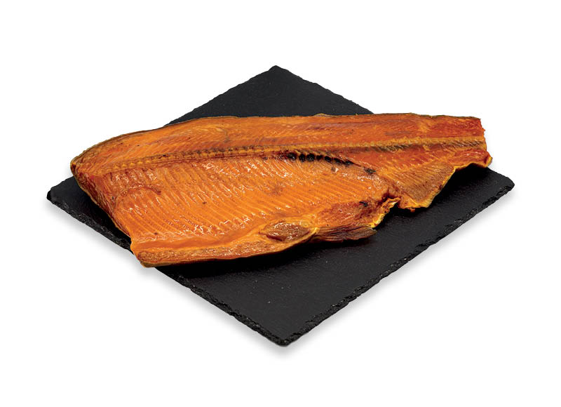 Šaltai rūkytų vaivorykštinių upėtakių filė RUSNĖS ŽUVIS
			, 
				 (sveriamoje vitrinoje) 1 kg. A lygio parduotuvėse