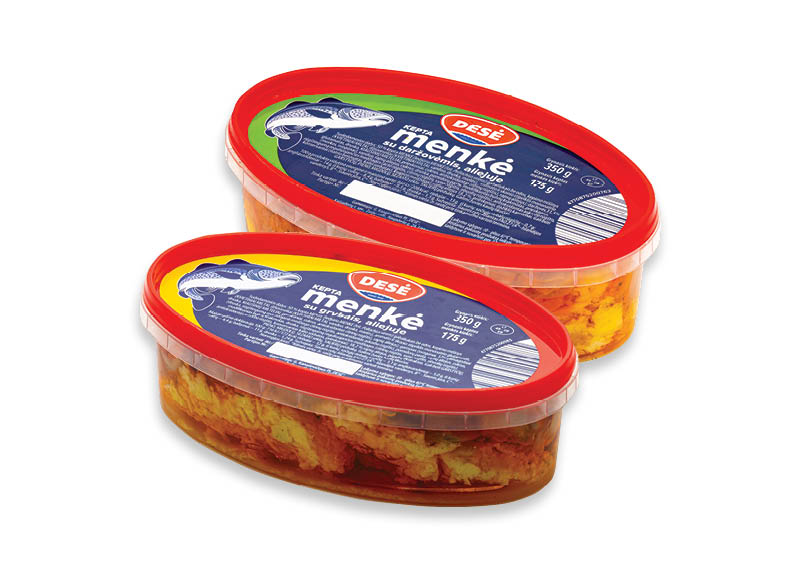 Menkėms DESĖ
,
350 g, 2 rūšių, 7,40 Eur/kg. Ir IKI EXPRESS Menkėms DESĖ
,
350 g, 2 rūšių, 7,40 Eur/kg. Ir IKI EXPRESS