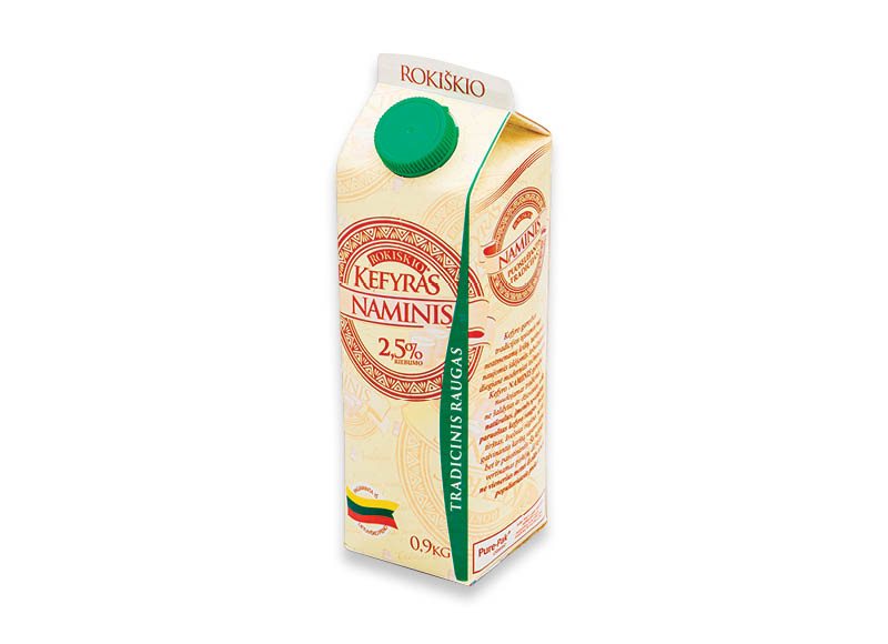 ROKIŠKIO NAMINIS kefyras
			, 
				 0,9 kg, 2,5 % rieb., 1,43 Eur/kg
