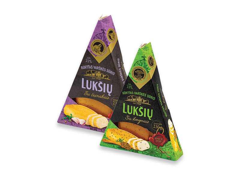Rūkytam varškės sūriui LUKŠIŲ
			, 
				 230 g, 2 rūšių, 10,39 Eur/kg. A lygio parduotuvėse. Ir IKI EXPRESS