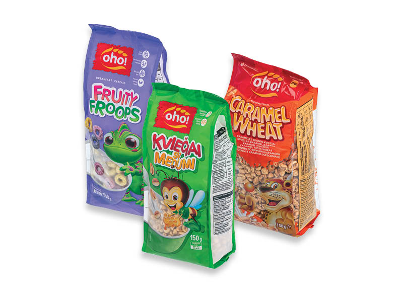 Kviečiai su medumi OHO! FRUITY FROOPS
			, 
				 150 g, 3 rūšių, 5,93 Eur/kg