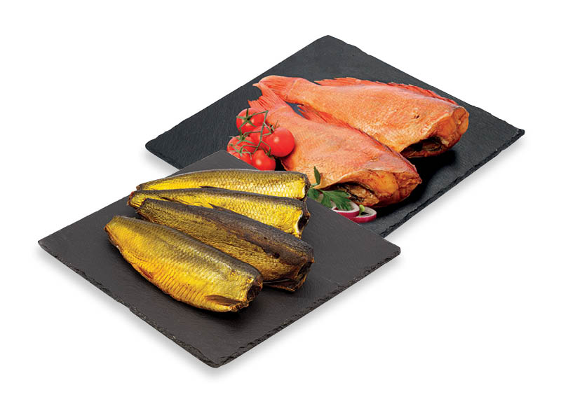 Karštai rūkytiems didiesiems ešeriams be galvų ar atlantinei silkei
			, 
				 1 kg (sveriamoje vitrinoje). A lygio parduotuvėse