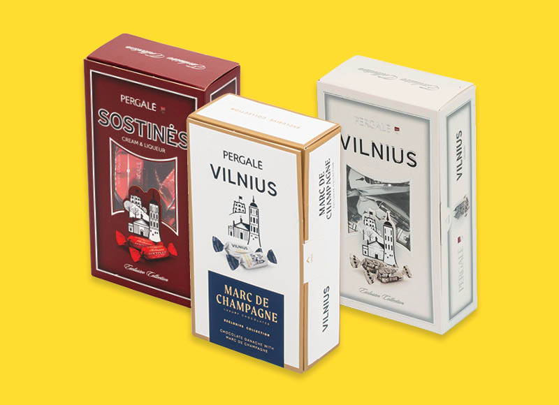 Saldainių dėžutėms VILNIUS ir SOSTINĖS
			, 
				 140 g, 170 g, 3 rūšių. Ir IKI EXPRESS