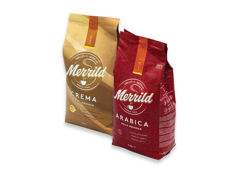 Kavos pupelėms MERRILD ARABICA, CREMA, CLASSIC
			, 
				 1 kg, 3 rūšių. A lygio parduotuvėse