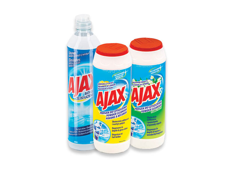Valymo priemonėms AJAX
			, 
				 500 ml, 450 g, 3 rūšių (tik nuotraukoje pavaizduotoms prekėms)