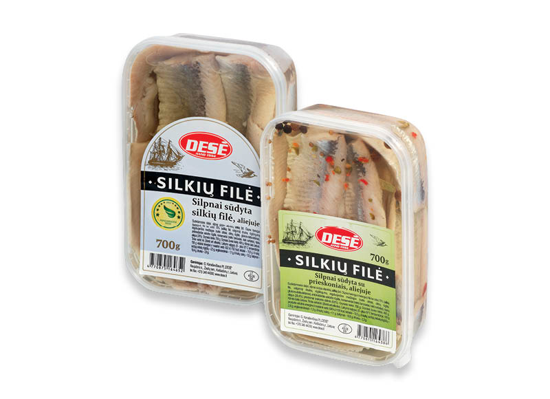 Silpnai sūdytai silkių filė DESĖ
			, 
				 700 g, 3 rūšių