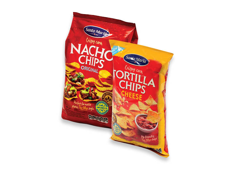 Kukurūzų traškučiams SANTA MARIA TEX MEX
			, 
				 185 g, 475 g, 9 rūšių. A lygio parduotuvėse