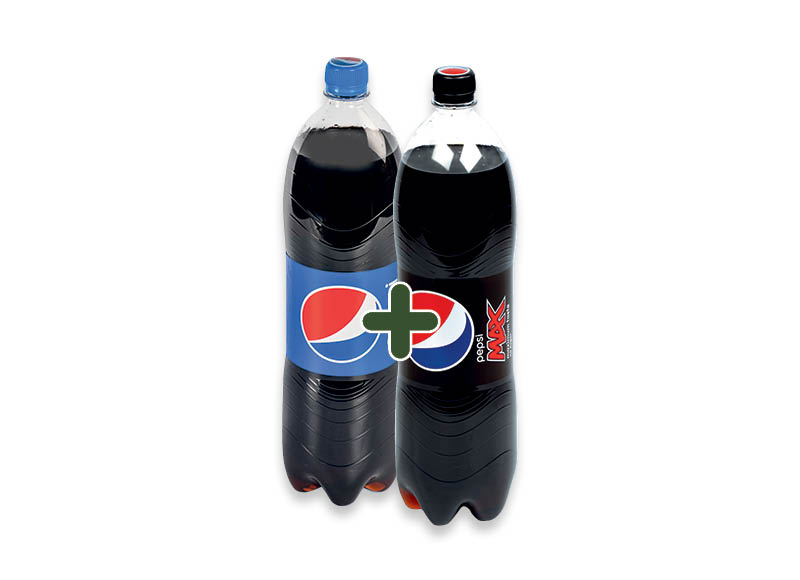 Gazuotas gėrimas PEPSI ir PEPSI MAX
,
1,5 l, 2 rūšių, 1,79 Eur/vnt. Ir IKI EXPRESS Gazuotas gėrimas PEPSI ir PEPSI MAX
,
1,5 l, 2 rūšių, 1,79 Eur/vnt. Ir IKI EXPRESS