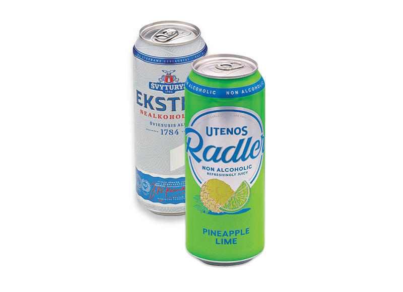 Nealkoholiniam alui UTENOS RADLER PINEAPPLE ir ŠVYTURYS EKSTRA
			, 
				 0,5 l, 1,38 Eur/l, 2 rūšių. A lygio parduotuvėse