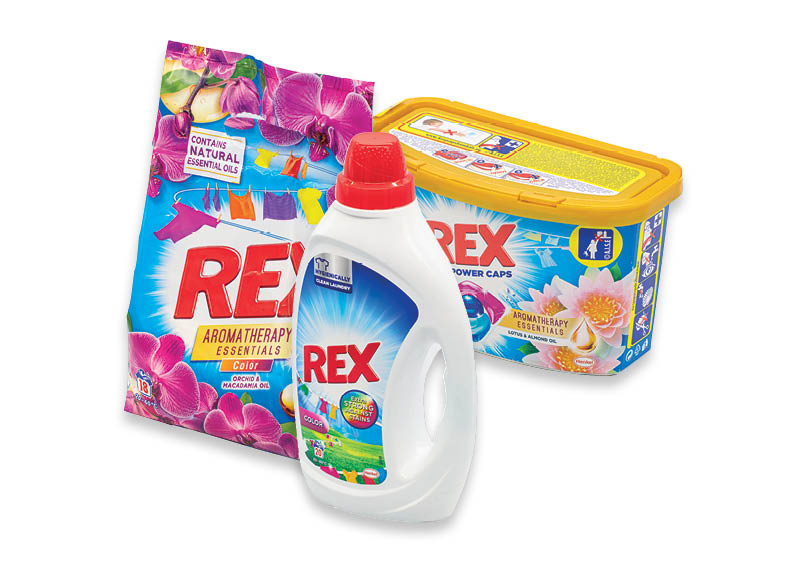 Skalbimo priemonėms REX
			, 
				 5 rūšių