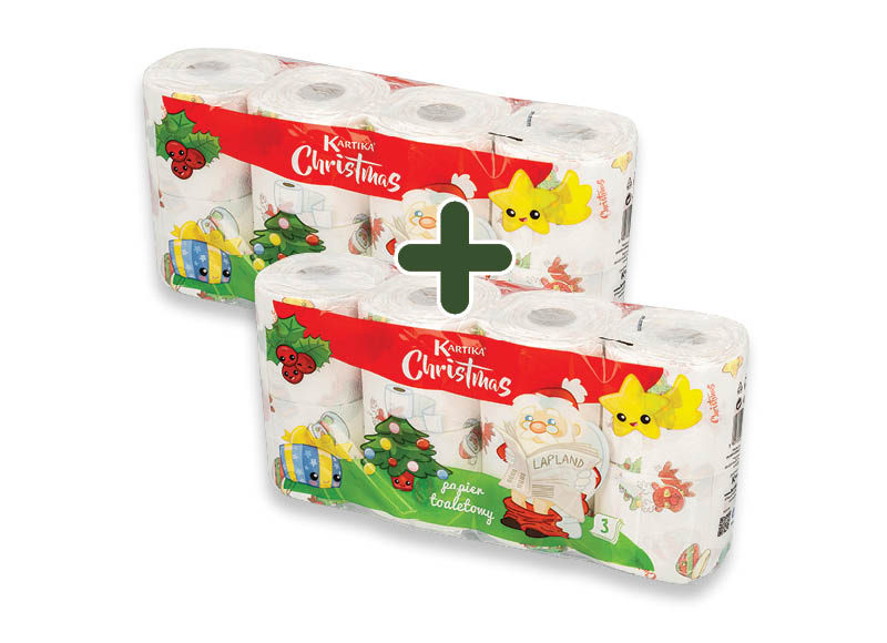 Tualetinis popierius KARTIKA CHRISTMAS
			, 
				 8 rit./pak., 6,99 Eur/pak. A lygio parduotuvėse
