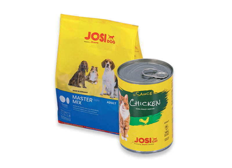 Gyvūnų ėdalui JOSIDOG, JOSICAT
			, 
				 8 rūšių. A lygio parduotuvėse