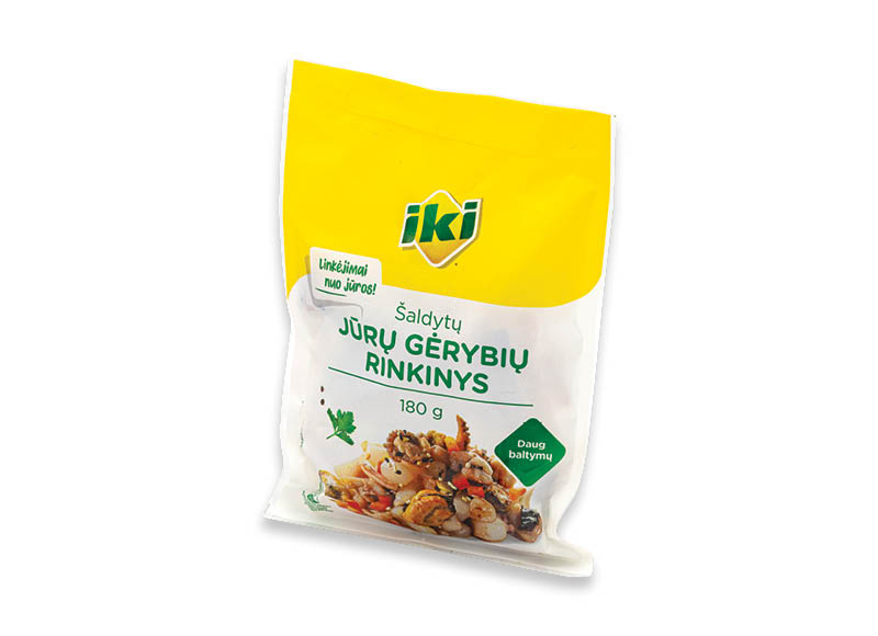 IKI šaldytų jūrų gėrybių rinkinys
			, 
				 180 g, 11,06 Eur/kg. Ir IKI EXPRESS