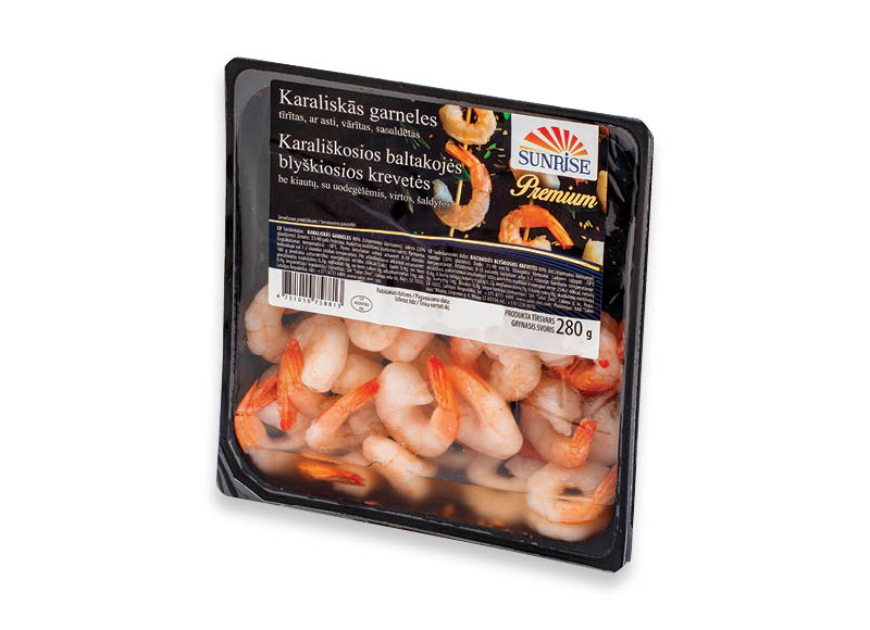 Karališkosios baltakojės blyškiosios krevetės SUNRISE PREMIUM
			, 
				 280 g, 23,89 Eur/kg. A lygio parduotuvėse