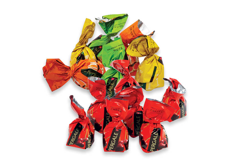 Sveriami saldainiai PERGALĖ MIX, CHERRY ir VOVERAITĖ
			, 
				 1 kg, 3 rūšių. A lygio parduotuvėse