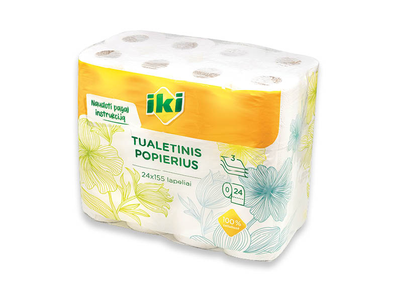 IKI tualetinis popierius
,
3sl., 24 vnt., 0,25 Eur/vnt. A lygio parduotuvėse IKI tualetinis popierius
,
3sl., 24 vnt., 0,25 Eur/vnt. A lygio parduotuvėse