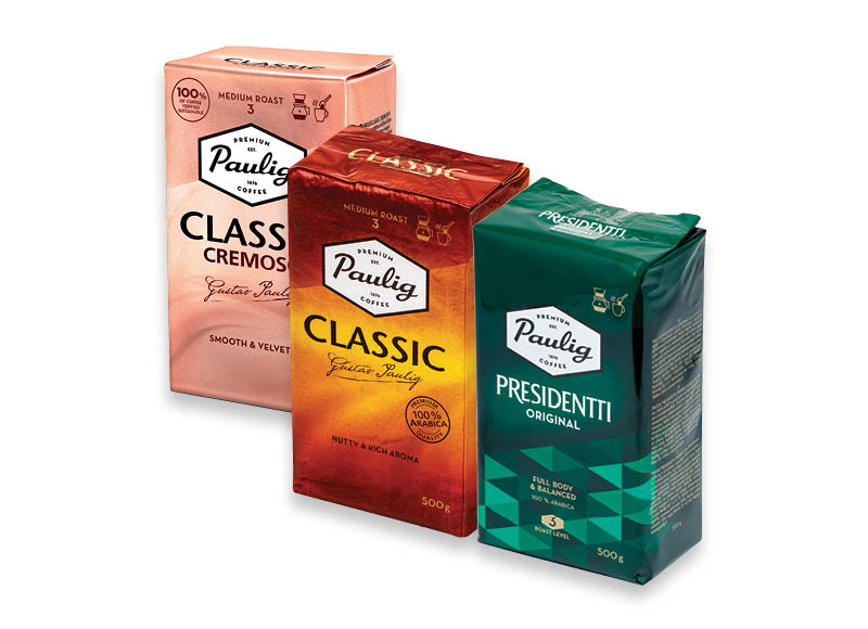 Maltai kavai Paulig
			, 
				 100 g, 250 g, 500, 7 rūšių