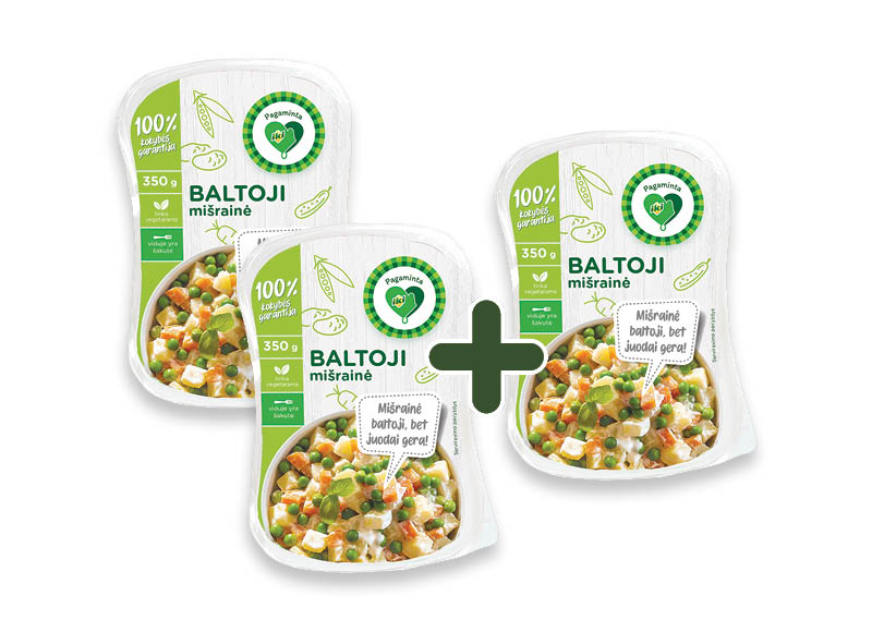PAGAMINTA IKI BALTOJI mišrainė
			, 
				 350 g, 1,99 Eur/vnt. Ir IKI EXPRESS