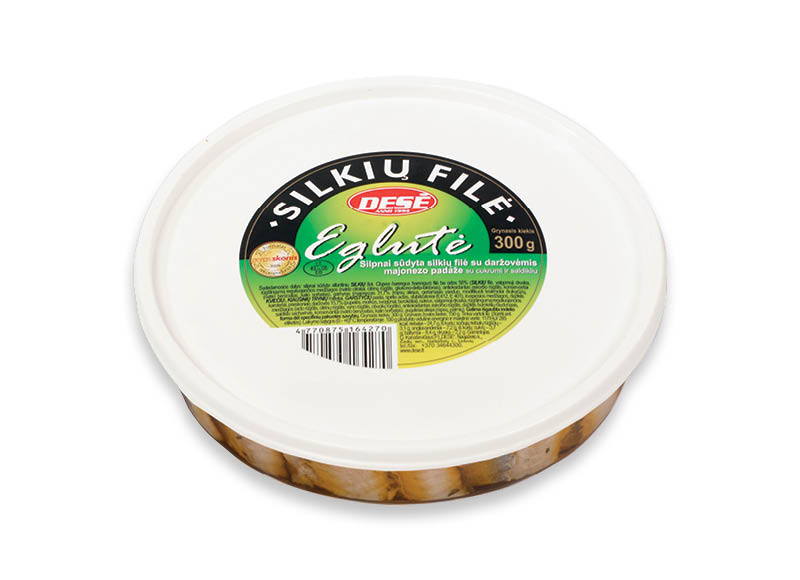 Silkių filė DESĖ EGLUTĖ
,
300 g, 6,63 Eur/kg. A lygio parduotuvėse Silkių filė DESĖ EGLUTĖ
,
300 g, 6,63 Eur/kg. A lygio parduotuvėse