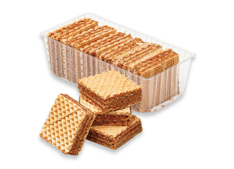 Vafliai su lazdynų riešutų ar karamelės skonio pertepimu
			, 
				 370 g, 440 g, 2 rūšių. A lygio parduotuvėse. Ir IKI EXPRESS