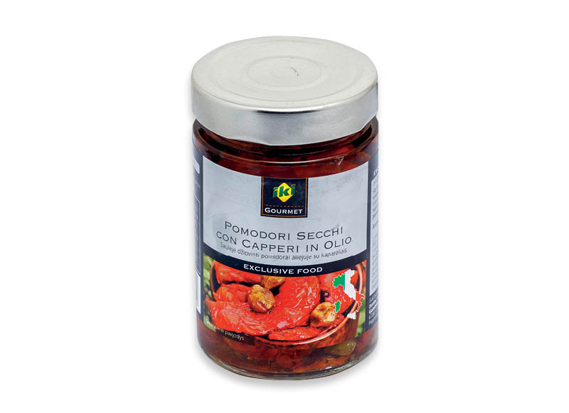 IKI GOURMET saulėje džiovinti pomidorai su kaparėliais
,
300 g, 9,30 Eur/kg. A lygio parduotuvėse IKI GOURMET saulėje džiovinti pomidorai su kaparėliais
,
300 g, 9,30 Eur/kg. A lygio parduotuvėse