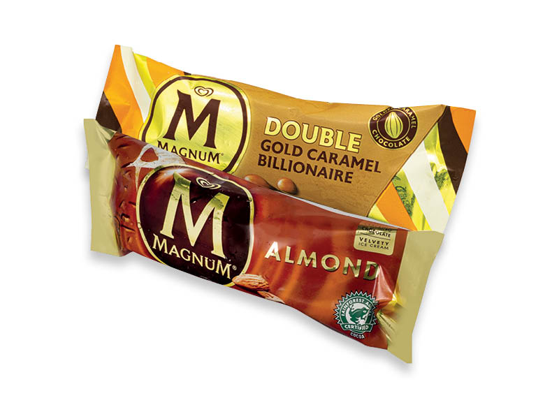 Valgomieji ledai MAGNUM ant pagaliuko
			, 
				 85 ml, 90 ml, 110 ml, 120 ml, 6 rūšių. Ir IKI EXPRESS
