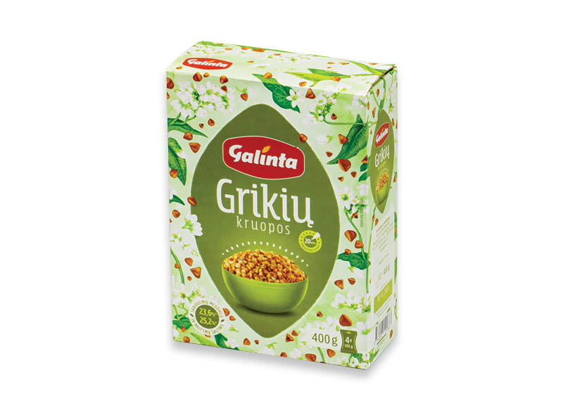 Grikių kruopos GALINTA
			, 
				 400 g, 3,48 Eur/kg