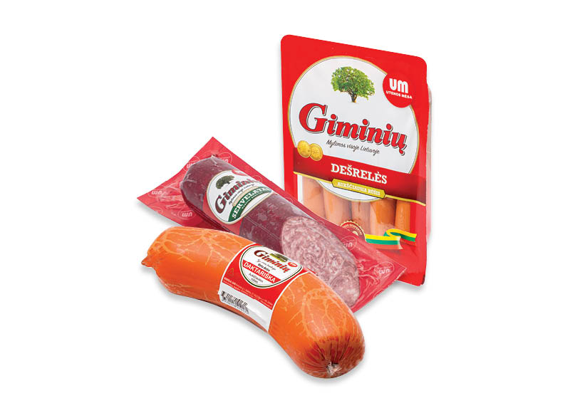 GIMINIŲ mėsos gaminiams
			, 
				 Įvairių rūšių