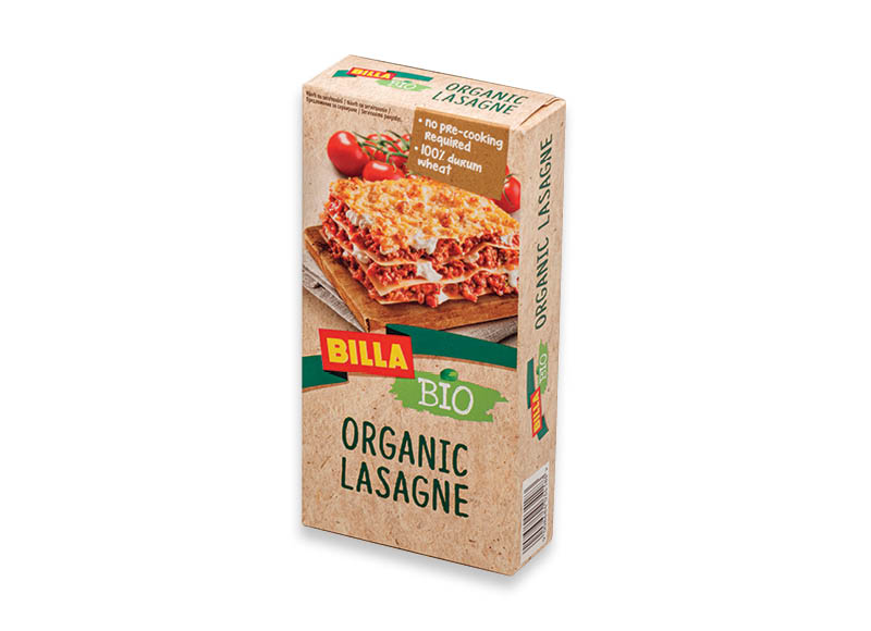 BILLA BIO kietųjų kviečių manų kruopų lakštiniai makaronai lazanijai
			, 
				 250 g, 3,56 Eur/kg. A lygio parduotuvėse
