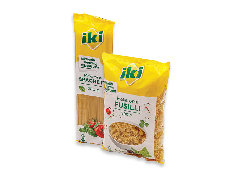 IKI makaronai
,
500 g, 7 rūšių, 1,38 Eur/kg IKI makaronai
,
500 g, 7 rūšių, 1,38 Eur/kg