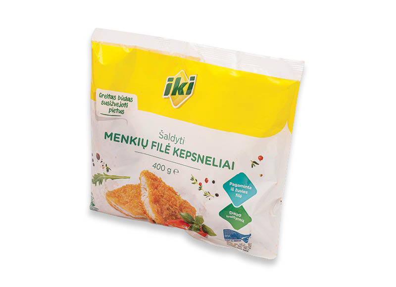 IKI šaldyti menkių filė kepsneliai
			, 
				 400 g, 6,48 Eur/kg