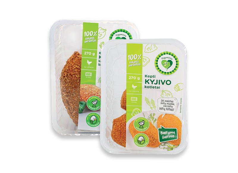 PAGAMINTA IKI fasuoti kepti KYJIVO kotletai
			, 
				 270 g, 2 rūšių, 12,52 Eur/kg