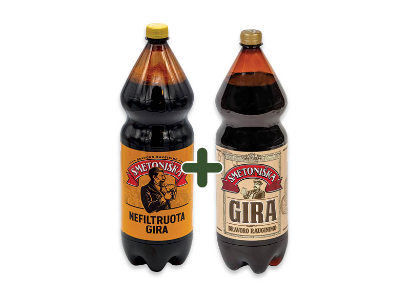 Bravoro rauginimo gira SMETONIŠKA
			, 
				 2 l, 2 rūšių, 1,95 Eur/vnt. (taros užstato vertė į gėrimo kainą neįskaičiuota)