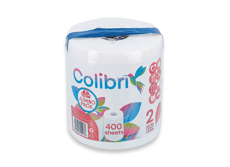 Popierinis rankšluostis COLIBRI JUMBO
			, 
				 1 rit., 400 lap.