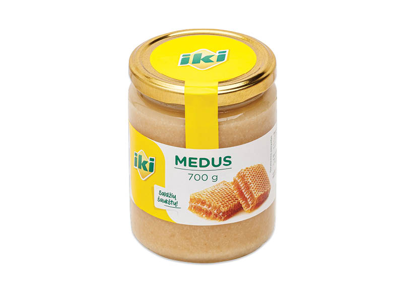 IKI medus
,
700 g, 4,70 Eur/kg. A lygio parduotuvėse IKI medus
,
700 g, 4,70 Eur/kg. A lygio parduotuvėse