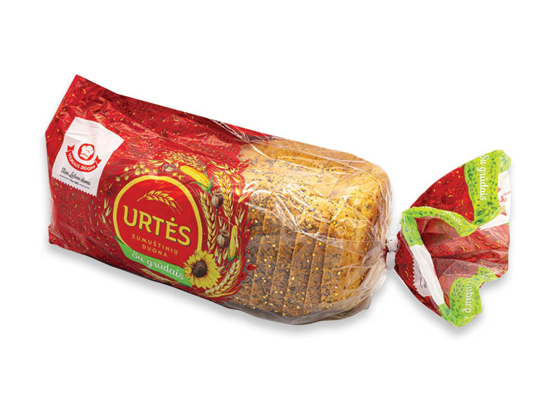 URTĖS SUMUŠTINIŲ duona su grūdais
			, 
				 470 g, 2,66 Eur/kg. Ir IKI EXPRESS