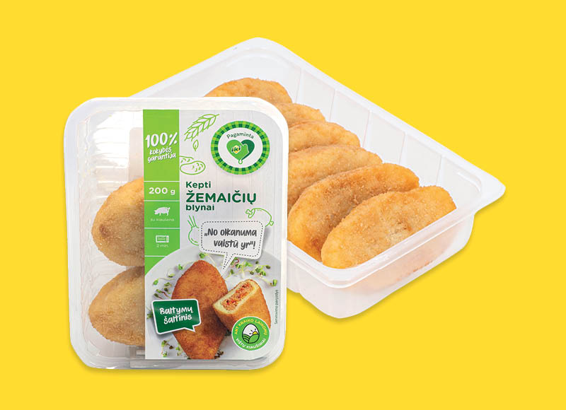 PAGAMINTA IKI keptiems ŽEMAIČIŲ blynams
			, 
				 100 g, 200 g, 600 g, 2 rūšių. Ir IKI EXPRESS