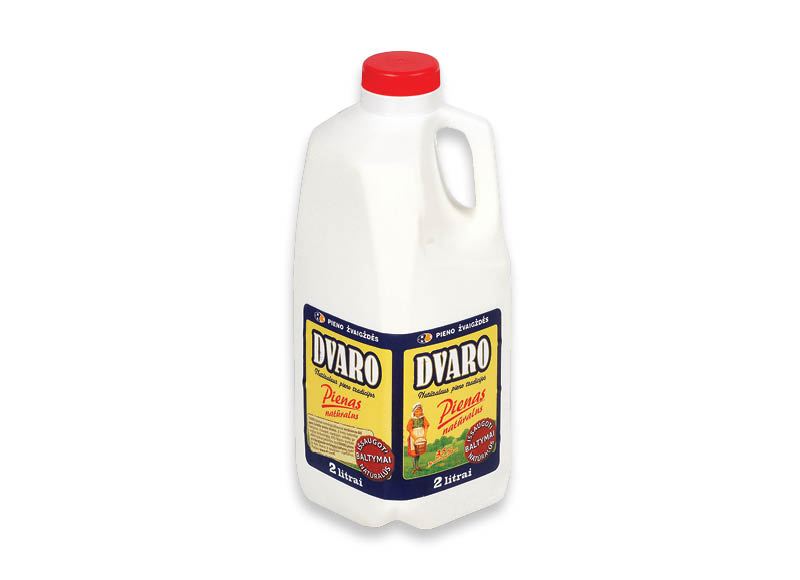Natūralus DVARO pienas
			, 
				 2 l, 3,5 % rieb., 1,25 Eur/l